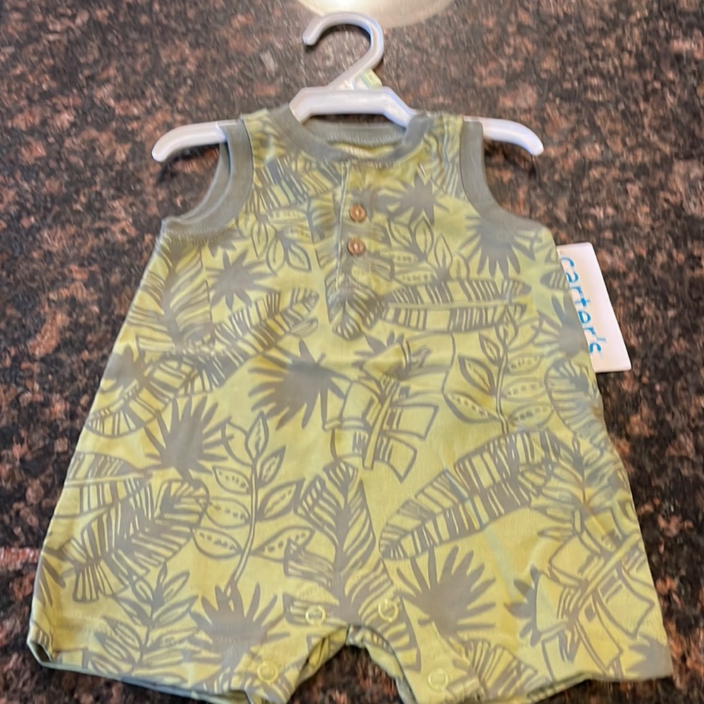 NWT Carters boys 1 piece onesie with bottom snaps